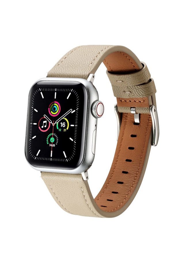 MoreanBelt - Moran Leather Bands Compatible with Apple Watch Band 49mm 45mm 44mm 42mm 41mm 40mm 38mm, Top Grain Leather Sheepskin Strap Thin Wristband for iWatch Ultra Series 8 7 6 5 4 3 2 1 SE/SE 2 - Image 1