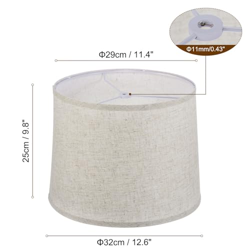 PATIKIL Lamp shades for Table Lamps 114 Top x 126 Bottom x 98 High Drum Lamp shades for Floor Lamps Medium Linen Lampshade Easy Assembly for Lamp Replacement Beige - Image 3