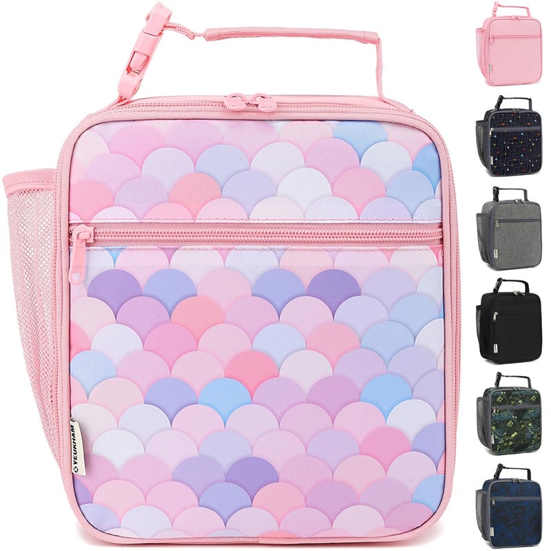 GYEUKHAM Lunch Box for Kids Boys Girls Men Women Insulated Small Soft Cooler Lunch Bag Kit for School Work Picnic Travel Reusable Portable lunchbox Colorful