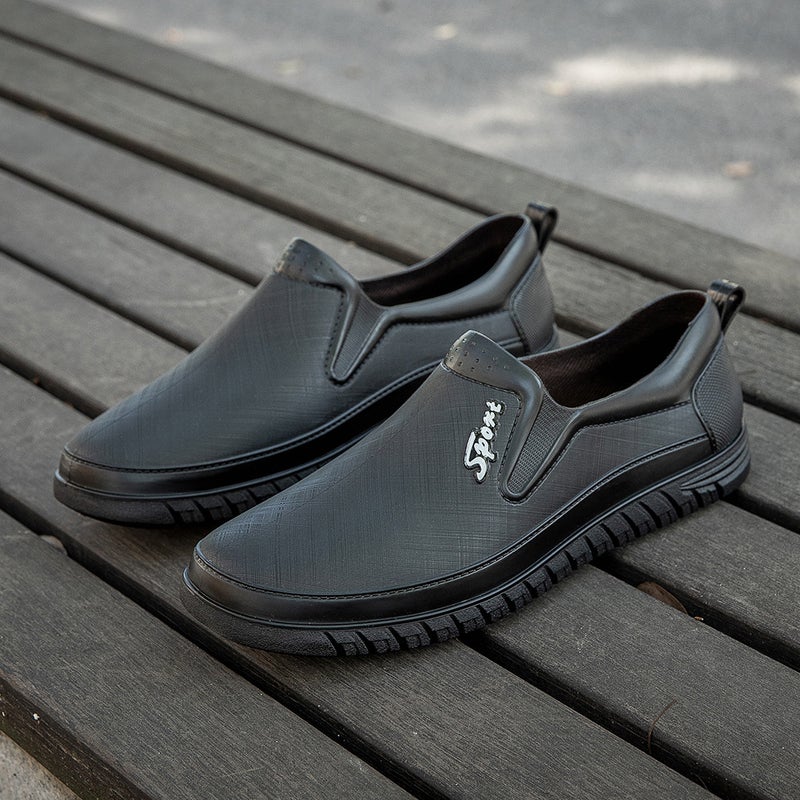 Four Seasons Low-Top Men'S Waterproof Shoes Short Fashion Adult Rain Boots Non-Slip Wear-Resistant Outdoor Kitchen Work Plastic Shoes - Image 1