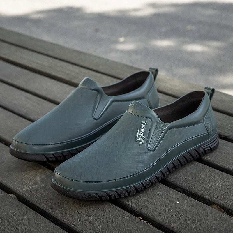 Four Seasons Low-Top Men'S Waterproof Shoes Short Fashion Adult Rain Boots Non-Slip Wear-Resistant Outdoor Kitchen Work Plastic Shoes - Image 2