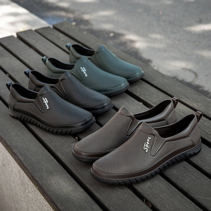Four Seasons Low-Top Men'S Waterproof Shoes Short Fashion Adult Rain Boots Non-Slip Wear-Resistant Outdoor Kitchen Work Plastic Shoes - Image 5