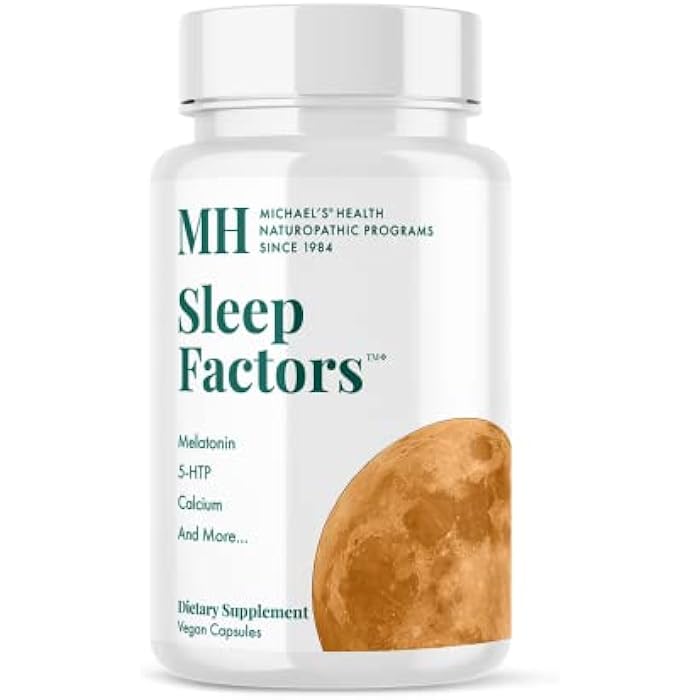 Michael's Health Naturopathic Programs Sleep Factors - 90 Vegan Capsules - Contains 5-HTP & Melatonin - With Calcium & Magnesium - Kosher - 30 Servings - Image 1