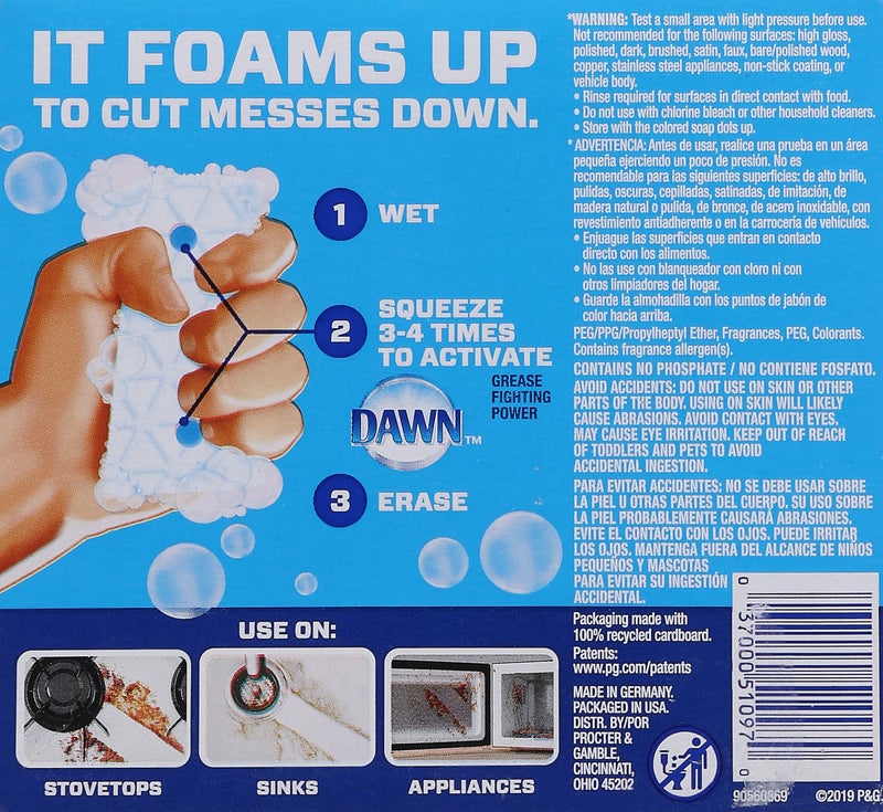 Mr Clean Mr. Clean Magic Eraser Kitchen with Dawn, Cleaning Pads with Durafoam, 2 Count - Image 2
