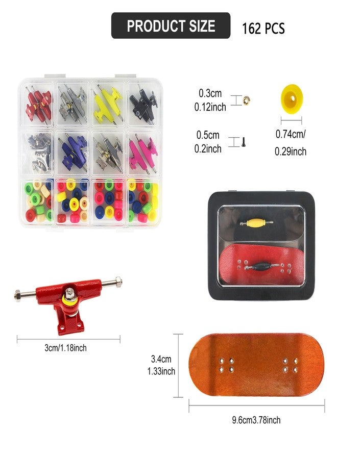 DisplayMore Premium Wooden Fingerboard Deck - Includes Tape Prolific Foam Tape & Multicolour Wheels, The Classic - 30mm x 100mm - Pre-Drilled Holes Size (162PCS Finger Skateboard DIY Set) - Image 2