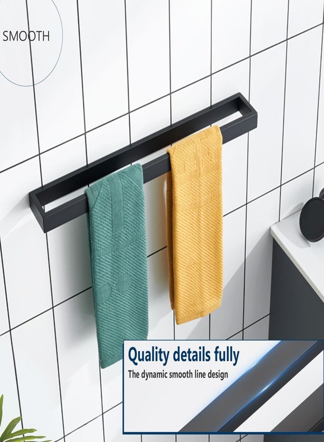KOKOSIRI Towel Bar Matte Black Bath Towel Holder 24-Inch Kitchen Rack Stainless Steel for Bathroom Hardware Wall Mounted, 1 Pack B4008BK-L24 - Image 5