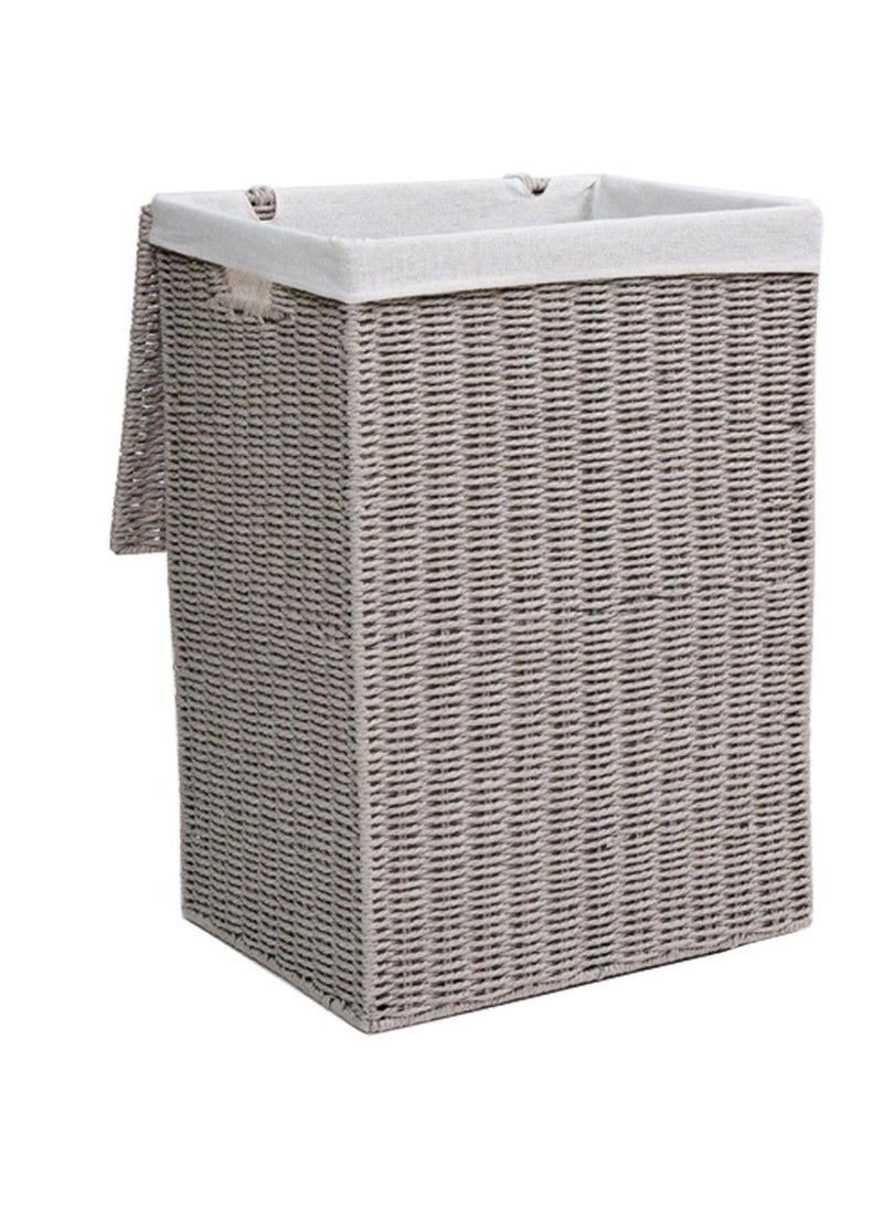 Homesmiths Large Laundry Hamper Grey with Liner 40 x 30 x 55 cm - Image 3