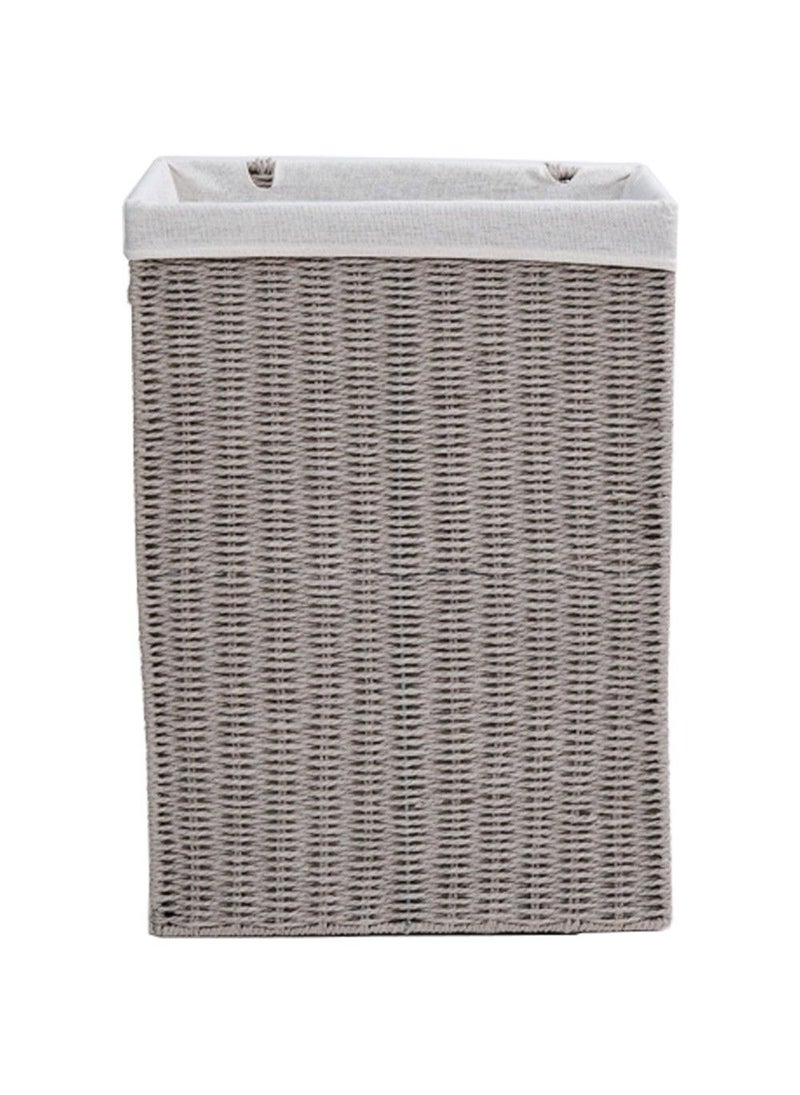 Homesmiths Large Laundry Hamper Grey with Liner 40 x 30 x 55 cm - Image 4