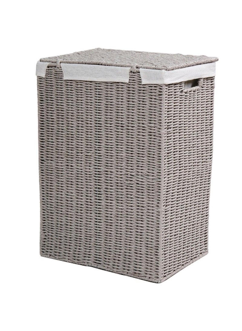 Homesmiths Large Laundry Hamper Grey with Liner 40 x 30 x 55 cm - Image 5