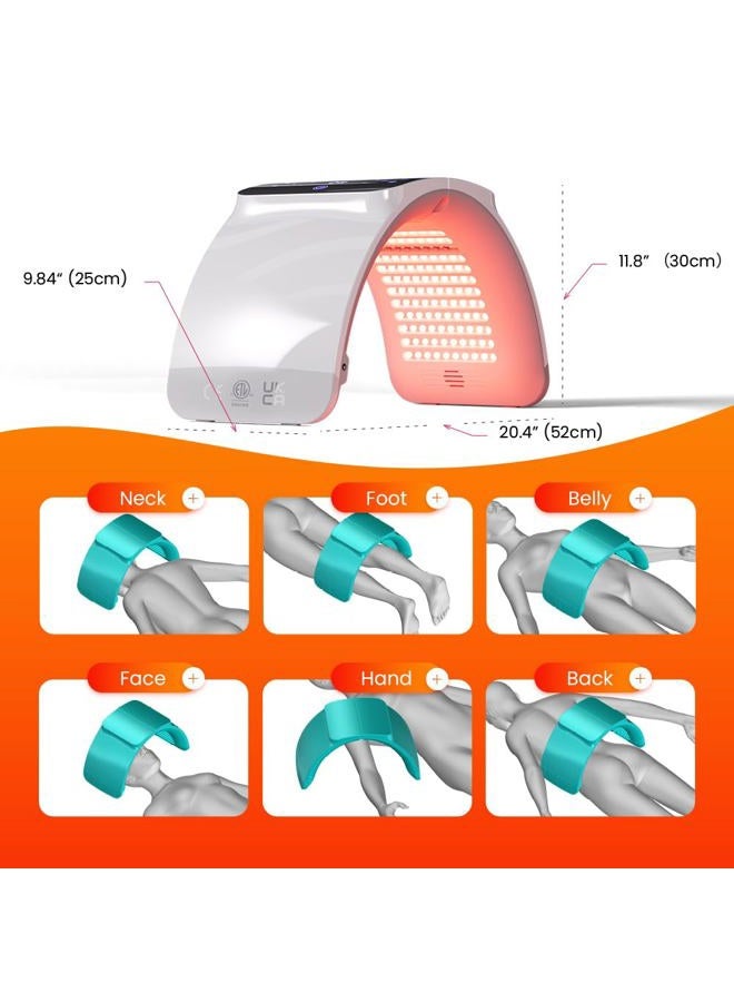 Bestqool LED Mask Photon LED Light Therapy - 6 Colors with Near Infrared Light LED Face Mask for Skin Rejuvenation SPA Facial Body Skin Care Beauty Salon Device - Image 5