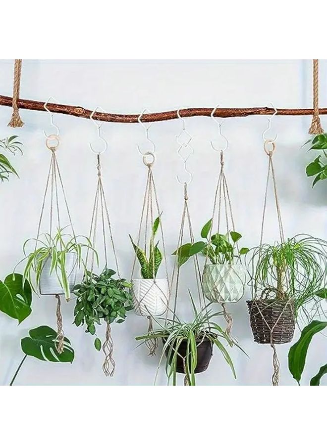 8pcs White Diamond Windproof Hooks With Safety Buckle Sturdy Iron Space Saving Closet Organizer - Image 4