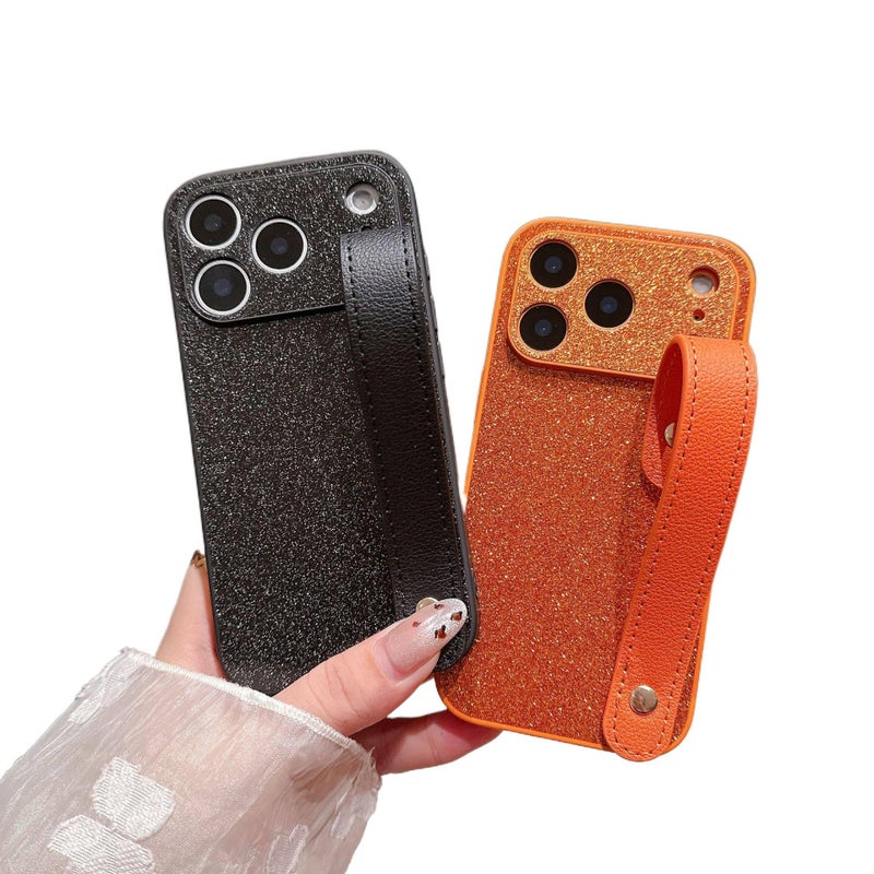BB TPU+PC Protective Case for iPhone 11 with Drop Protection and Kickstand plus Shockproof plus Glitter plus Wrist Strap in Blue - Image 4