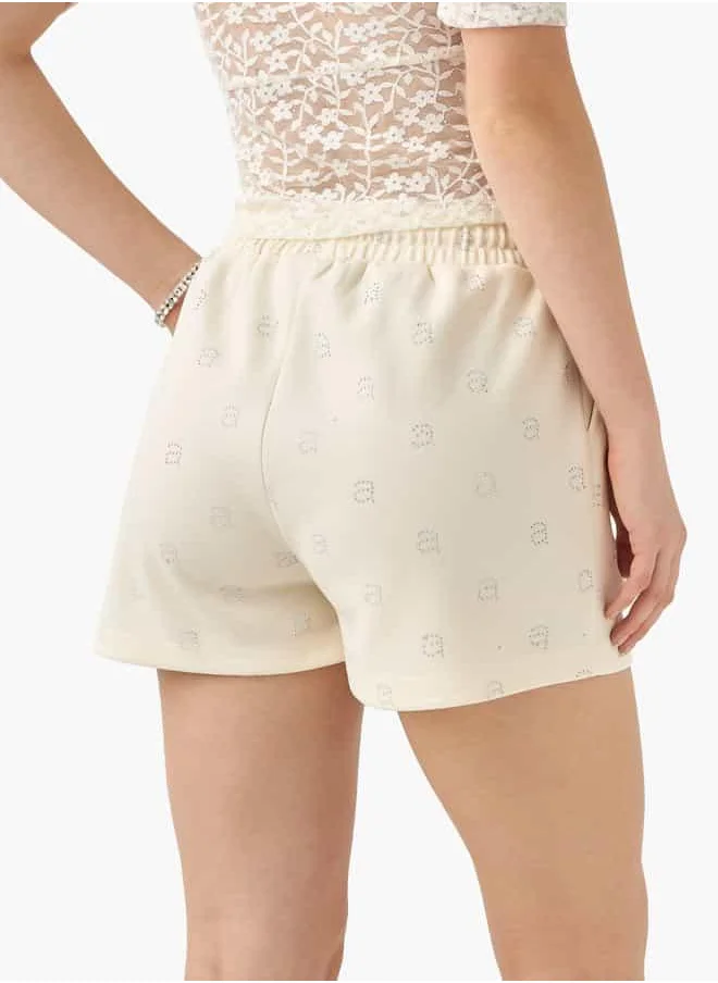 2Xtremz 2Xtremz Embellished Shorts with Drawstring Closure and Pockets