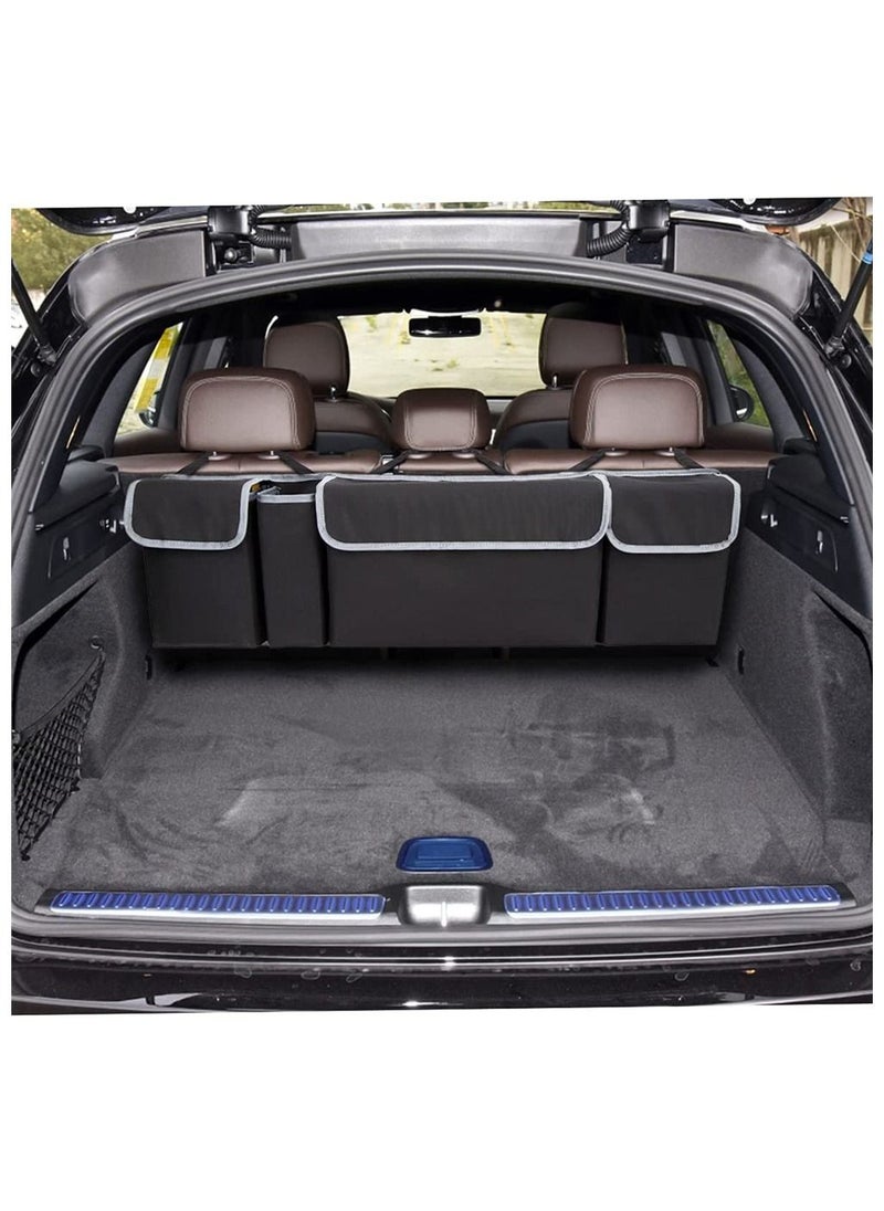 SYOSI - Trunk Organizer Car Storage, Seat Back Storage to Keep Car Trunk Neat, Car Trunk Storage Organizer for SUV Gives You a Big Space Back Seat Trunk - Image 1
