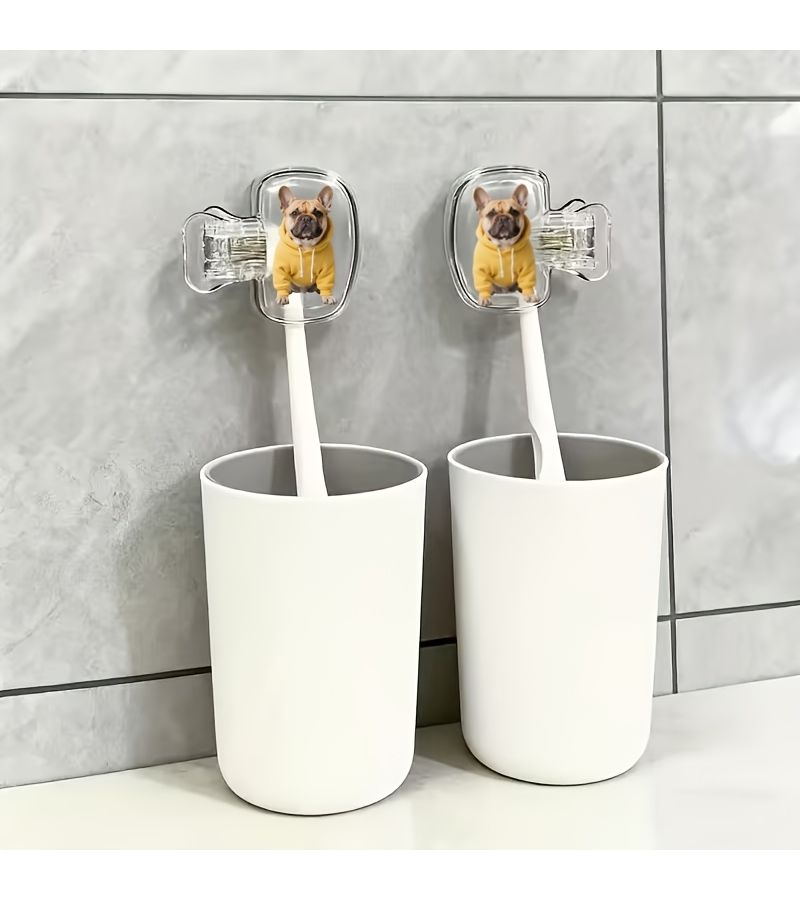Dust Proof Odorless Toothbrush Cases 2 Pack for French Bulldogs Travel Size - Image 3
