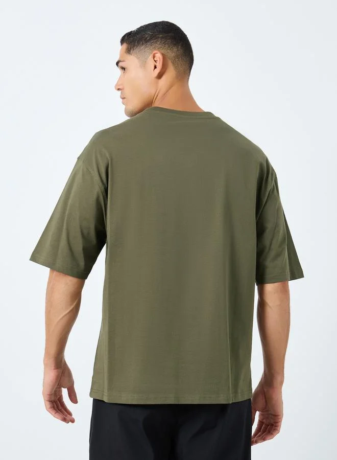 Styli Styli Minimal Print Oversized Pure Cotton T-Shirt