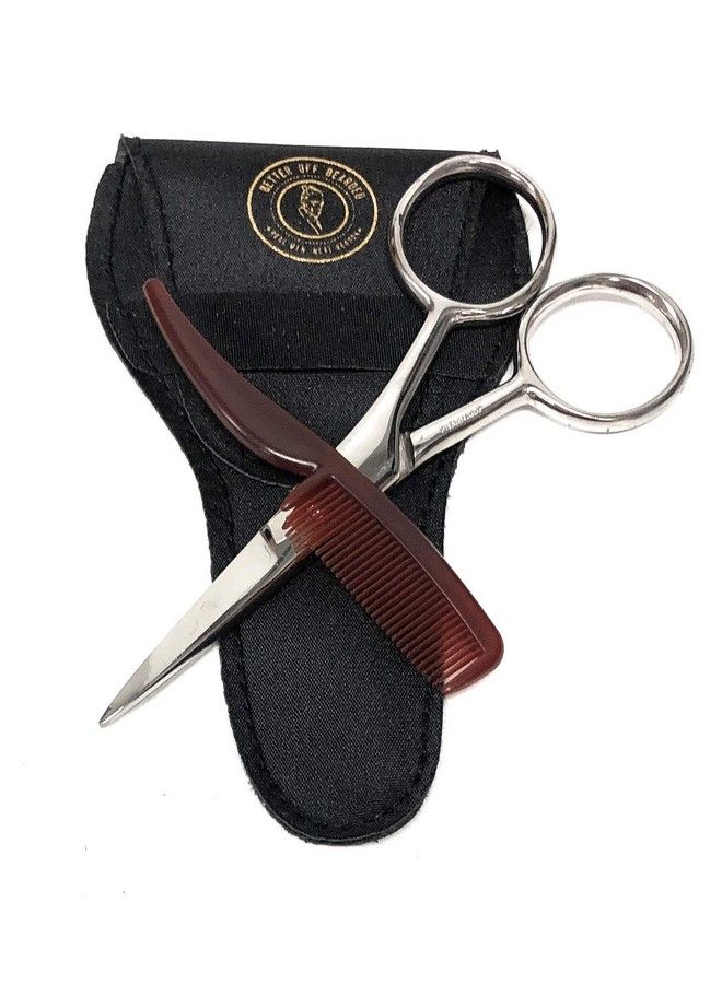 Better Off Bearded Mustache Grooming Kit Mustache Scissors For Men For Precise Facial Hair Trimming Mustache Combs For Men Perfect Moustache Comb And Moustache Scissors Great For Travel - Image 2