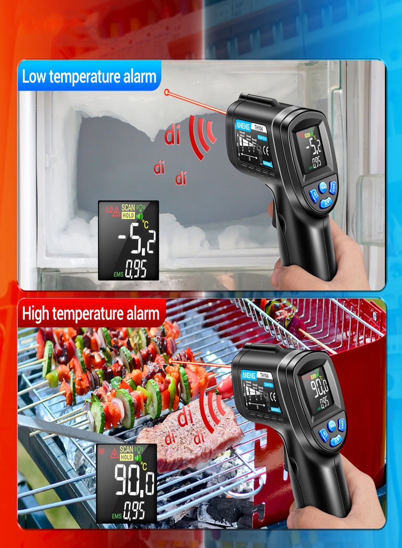 ANENG TH104 Non-Contact Infrared Thermometer-50℃~550℃ Backlight VA Screen Infrared Thermometer Industrial Thermometer High Precision Kitchen Handheld IR Temperature Tester with Adjustable - Image 5