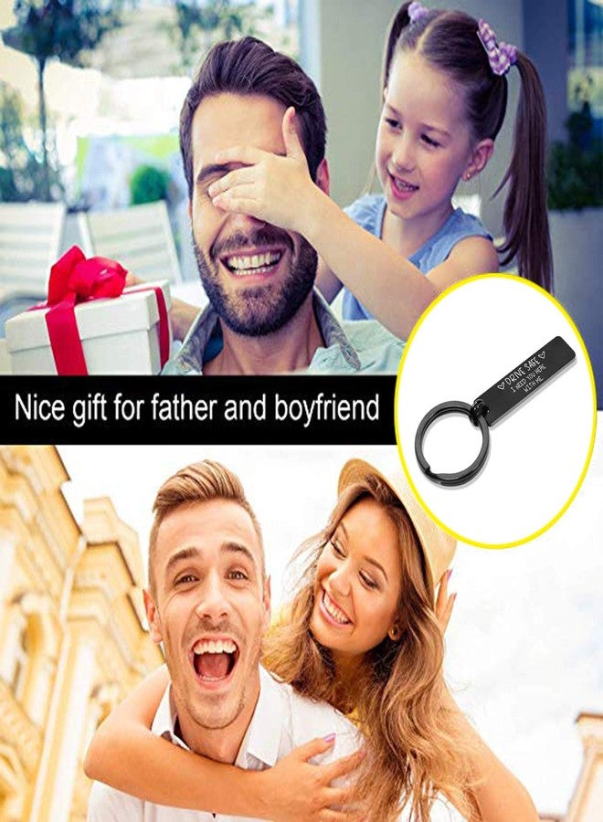 Elechobby Drive Safe Keychain I Need You Here With Me Gifts for Husband Dad Boyfriend Gifts Valentines Day Father's day BirthdayGift (Black-drive) - Image 5