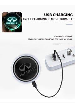 RAYMOS Cup Holder Lights For INFINITI Car Coasters 7 Colors Pad USB Cup Mat For Drink Coaster Accessories Interior Decoration Atmosphere Lamp Fit For INFINITI Car Truck SUV  - Image 5