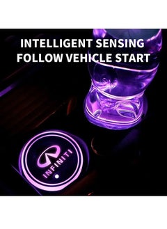 RAYMOS Cup Holder Lights For INFINITI Car Coasters 7 Colors Pad USB Cup Mat For Drink Coaster Accessories Interior Decoration Atmosphere Lamp Fit For INFINITI Car Truck SUV  - Image 4