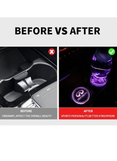 RAYMOS Cup Holder Lights For INFINITI Car Coasters 7 Colors Pad USB Cup Mat For Drink Coaster Accessories Interior Decoration Atmosphere Lamp Fit For INFINITI Car Truck SUV  - Image 3