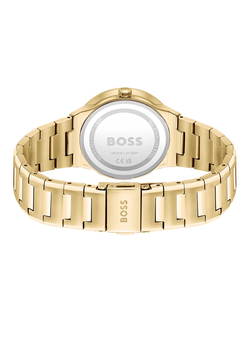 HUGO BOSS ساعة يد نسائية من الستانلس ستيل بعقارب دائرية الشكل 1502649 - 34 ملم  - Image 3