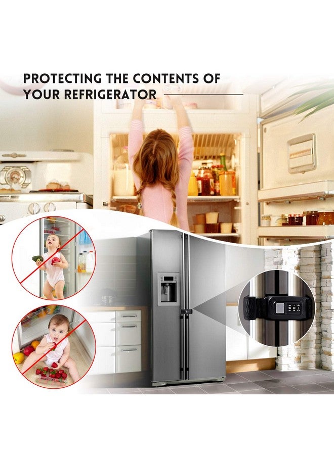 Veronica Child Safety Refrigerator Door Lock, Baby Kids Multi-Functional Cabinets Latches, Fit Closed Handle Cabinets, Fridge, Kitchen, Oven (Long) - Image 5