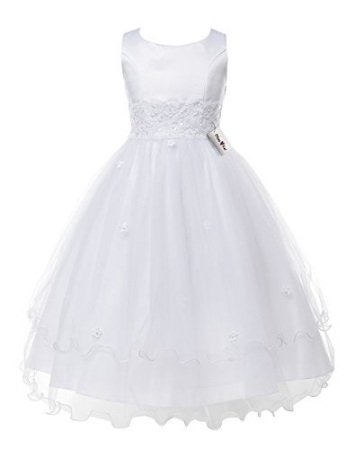 OLIVIA KOO Girls Graceful First Communion Dress (14, White) - Image 2