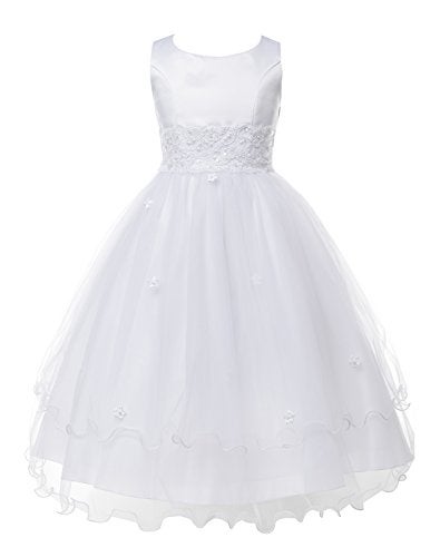 OLIVIA KOO Girls Graceful First Communion Dress (14, White) - Image 1