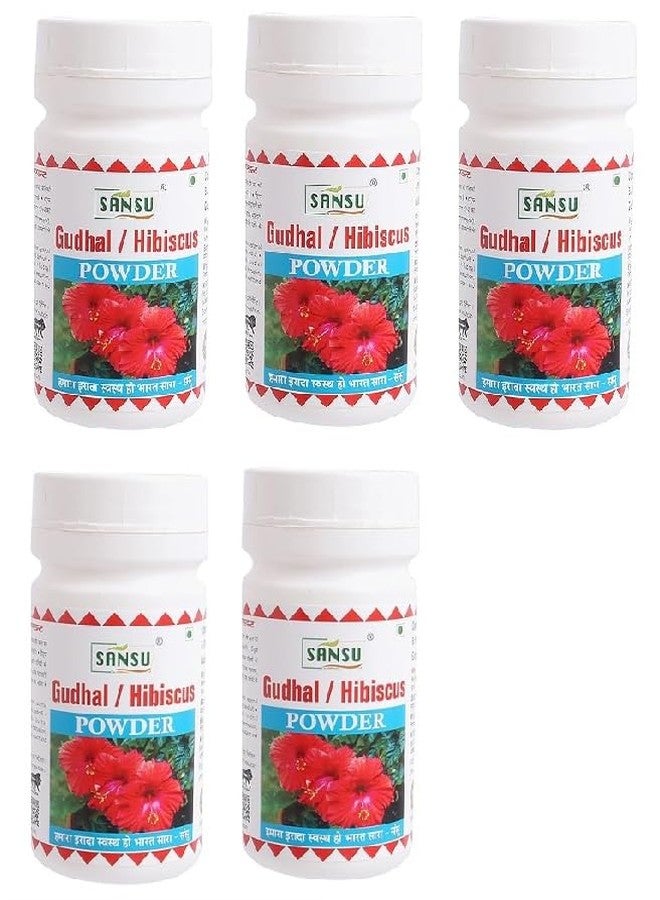SANSU Gudhal Powder For Protect your scalp form external damage hair, natual Hibiscul Powder 100% Pure Gudhal Powder 100g (pack of 5) - Image 2