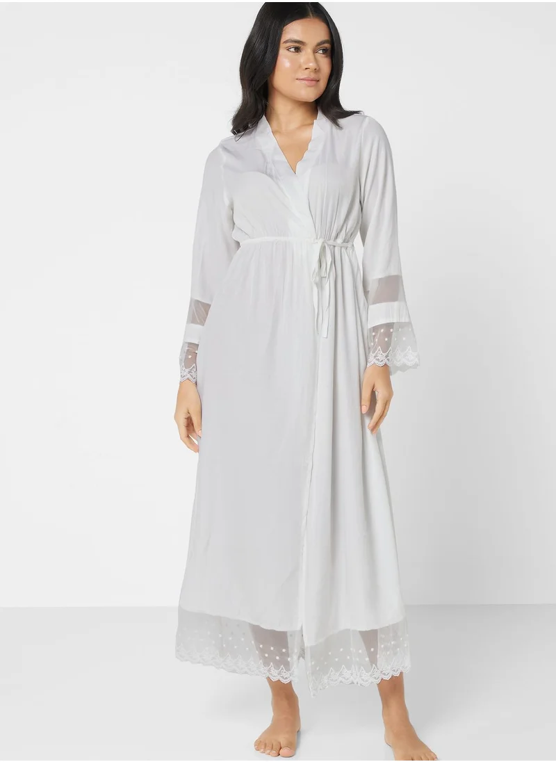 Khizana Lace Trim Night Dress