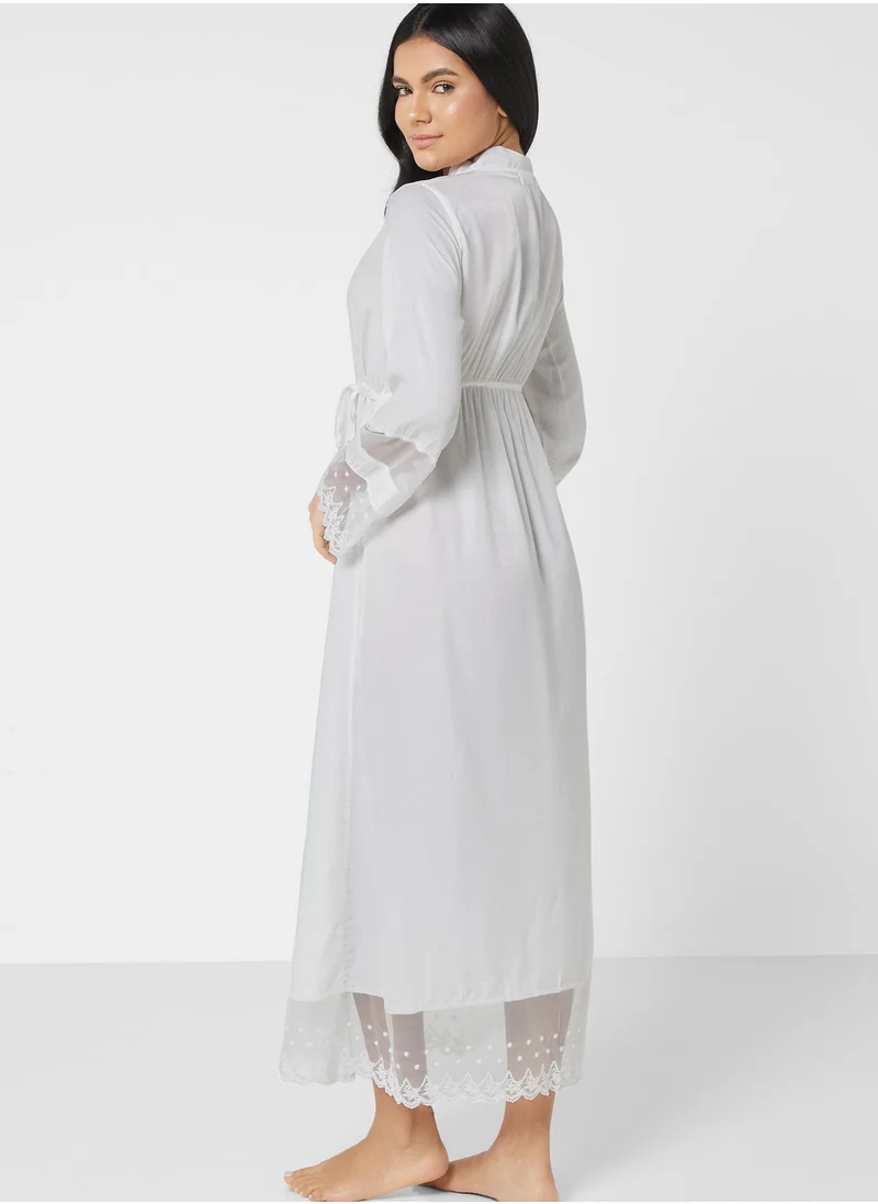 Khizana Lace Trim Night Dress