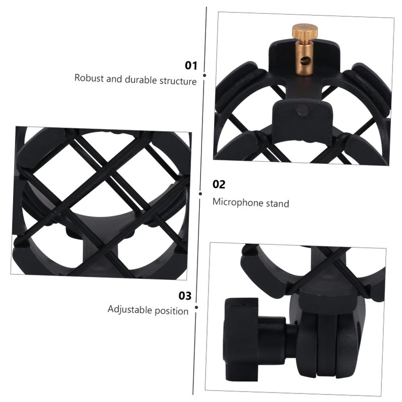 Shock Mount Holder For Condenser Microphone Isolates Noise Vibration Durable Design - Image 4