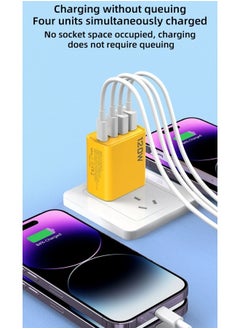 FPC 120W Fast Charging 4 Ports Mobile Phone Charger QC3.0 USB Type C Chargers Dual PD Wall Adapter EU/US Plug for iPhone16 15 Xiaomi  - Image 3