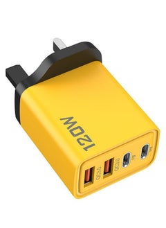 FPC 120W Fast Charging 4 Ports Mobile Phone Charger QC3.0 USB Type C Chargers Dual PD Wall Adapter EU/US Plug for iPhone16 15 Xiaomi  - Image 1
