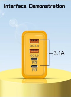 FPC 120W Fast Charging 4 Ports Mobile Phone Charger QC3.0 USB Type C Chargers Dual PD Wall Adapter EU/US Plug for iPhone16 15 Xiaomi  - Image 4