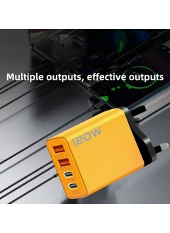 FPC 120W Fast Charging 4 Ports Mobile Phone Charger QC3.0 USB Type C Chargers Dual PD Wall Adapter EU/US Plug for iPhone16 15 Xiaomi  - Image 5