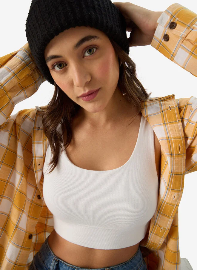 The Souled Store  The Souled Store Women Slim Fit Solid White Bralette Top  | Best Price UAE