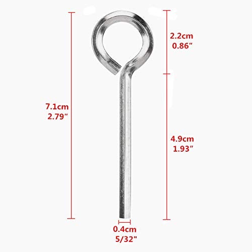 ANTFEES 5/32” Standard Hex Dogging Key with Full Loop, Allen Wrench Door Key for Push Bar Panic Exit Devices, Solid Metal - 12 Packs - Image 2