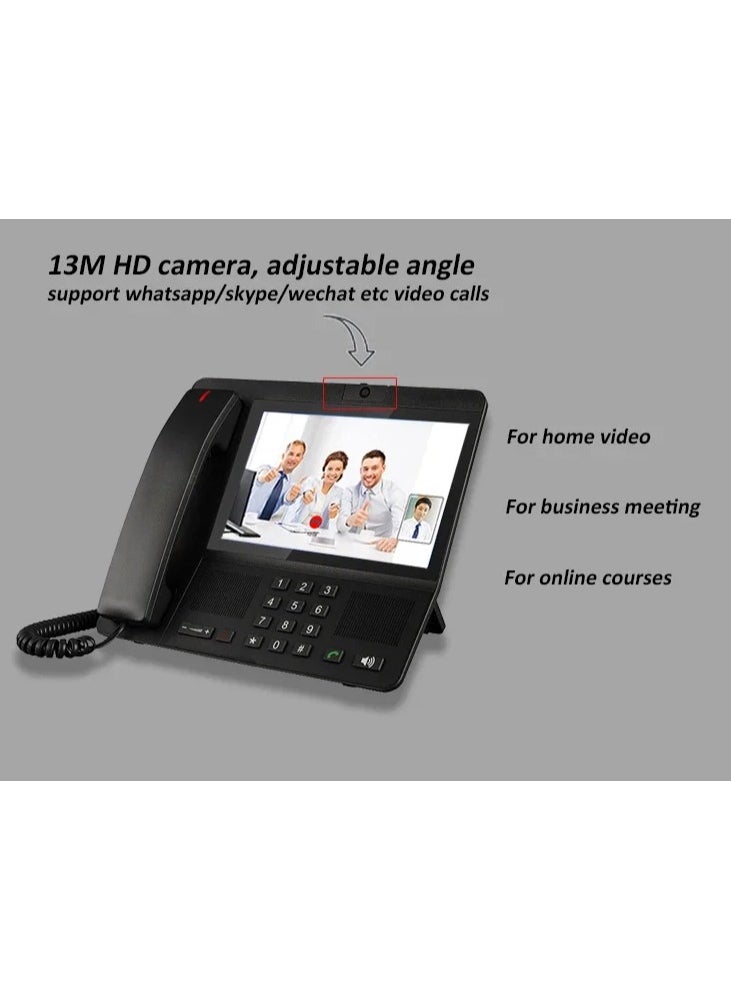 Hot sell Smart Video Android 8 inch 4G LTE Video Fixed Wireless Desk Phone With Sim Card Slot WiFi Cordless Landline Android Telephone