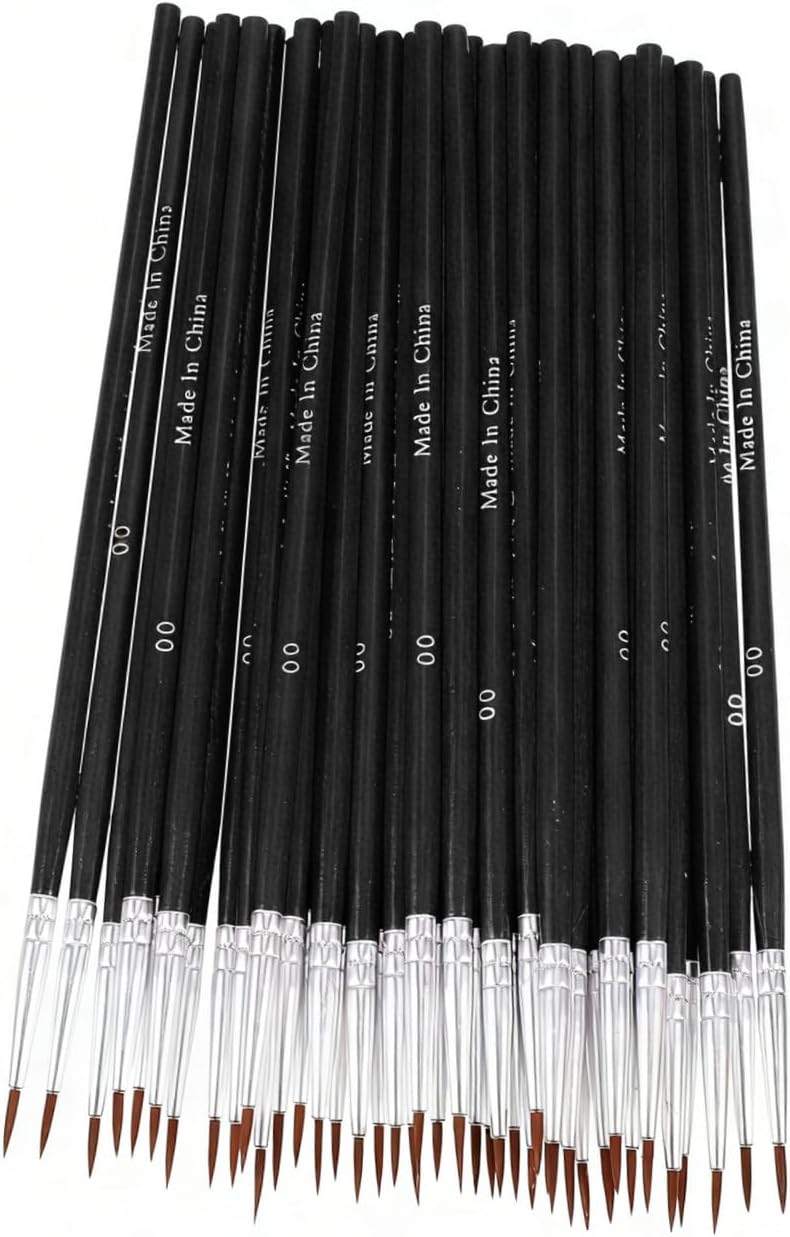 DOITOOL 100Pcs Nylon Detail Paint Brushes for Watercolor Acrylic and Nail Art Fine Tip Painting Brushes Soft Nylon Hair for Artists - Image 1