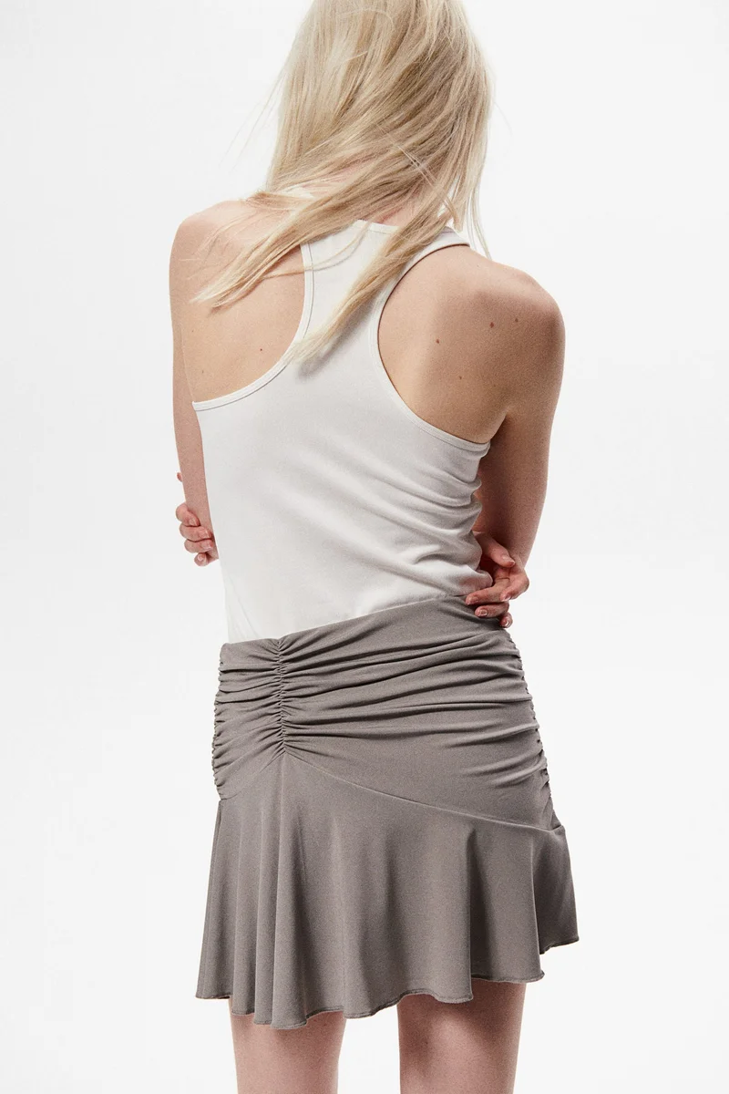 H&M Gathered Mini Skirt