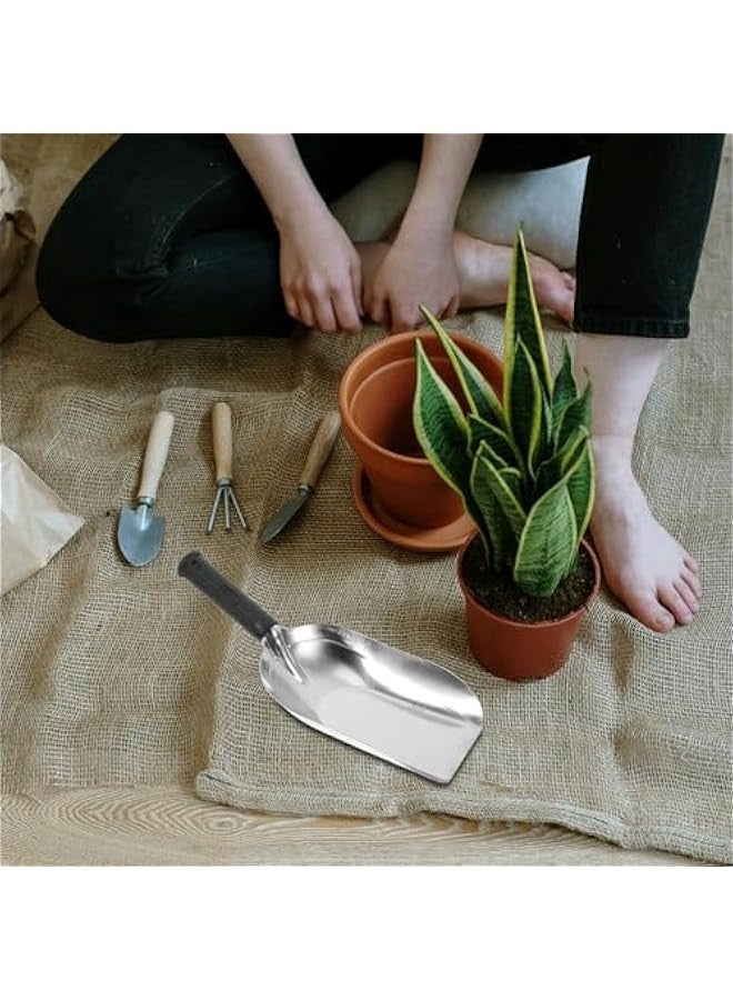 Stainless Steel Square Shovel Small Gardening Hand Shovel Garden Hand Trowel Gardening Hand Tools Gardening Shovel Gardening Digging Shovel Rural Small Shovel 201 Stainless Steel  - Image 3
