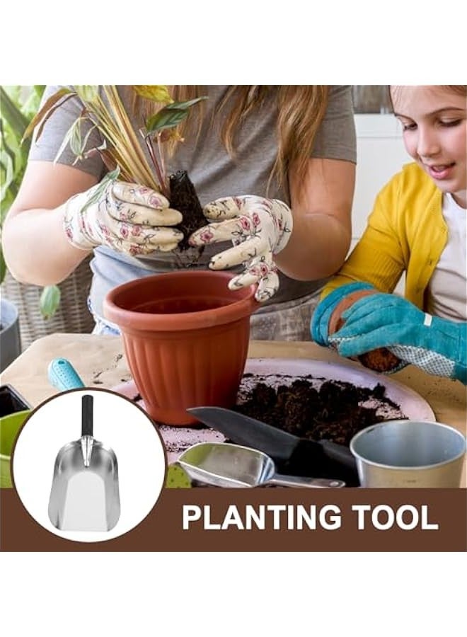 Stainless Steel Square Shovel Small Gardening Hand Shovel Garden Hand Trowel Gardening Hand Tools Gardening Shovel Gardening Digging Shovel Rural Small Shovel 201 Stainless Steel  - Image 5
