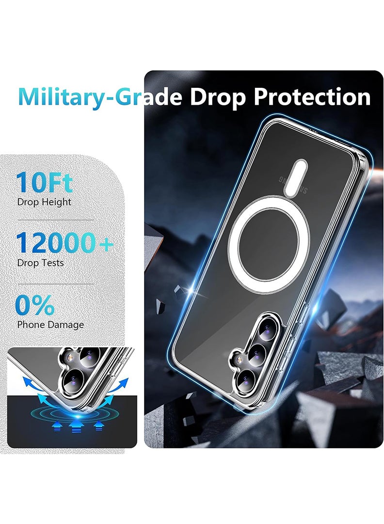 Theodor Magnetic Case for Samsung Galaxy S24 6.2-inch Compatible with MagSafe Wireless Charging, Shockproof Phone Bumper Cover Cat wearing hat halloween - Image 5