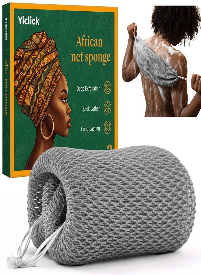 Yiclick African Net Sponge Authentic with Knots - Exfoliating Washcloth Towel, Back Scrubber for Shower Bath, Exfoliating Body Scrubber Exfoliator, African Rags Wash Cloth Loofah Lufa Sponge - Image 1