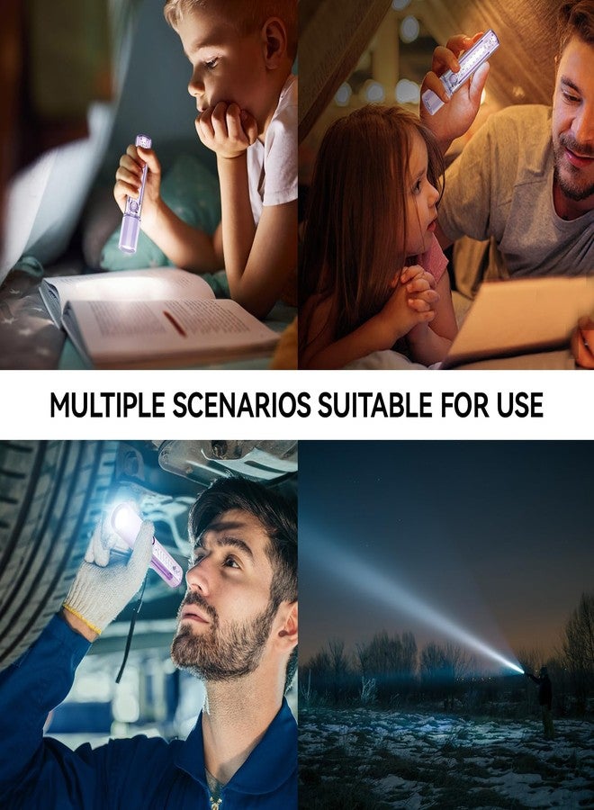 VAVOFO Purple LED EDC Flashlight - USB-C Rechargeable, Waterproof, Zoom Focus, 3 Modes, Red & Blue Emergency Strobe - Best for Outdoor, Tactical, and Survival Use - Image 5