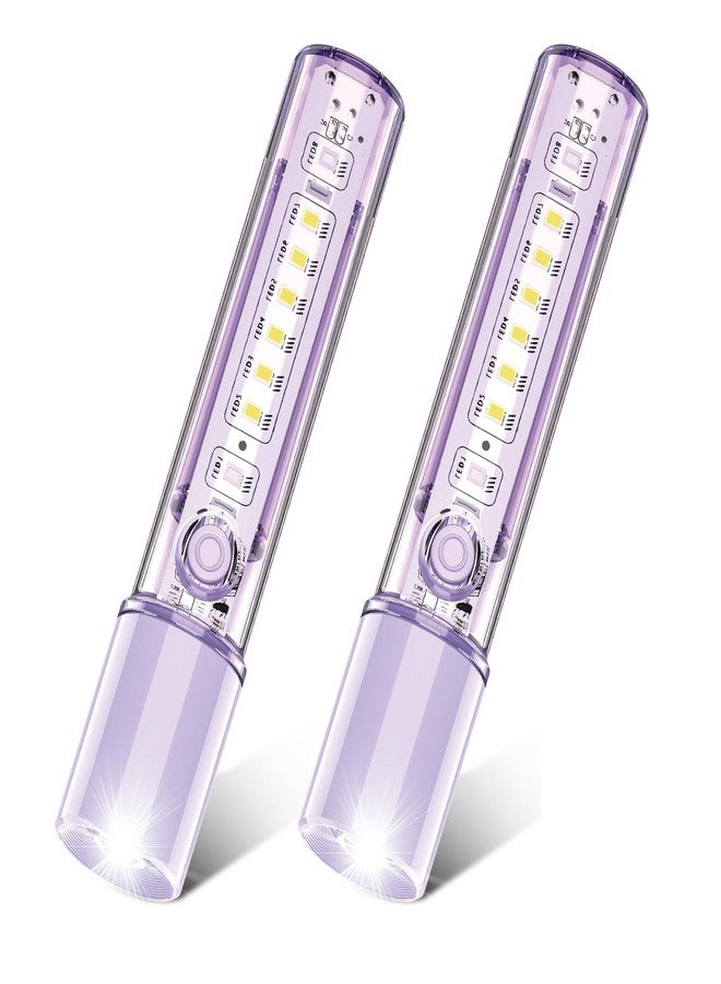 VAVOFO Purple LED EDC Flashlight - USB-C Rechargeable, Waterproof, Zoom Focus, 3 Modes, Red & Blue Emergency Strobe - Best for Outdoor, Tactical, and Survival Use - Image 1