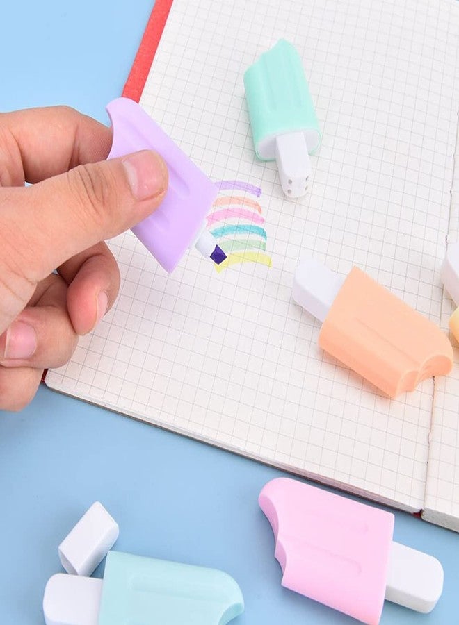 MAKE A WISH® Ice-cream Stick Luxury Highlighter Fine Grip Marker (ICE CREAM STICK (PACK OF 6) For Stationery Hoarders & Kids | Party Return Gifts For Girls - Image 5
